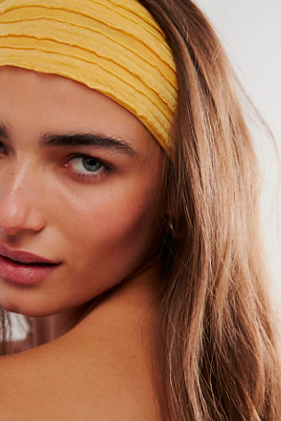 Concrete Dreams Soft Headband at Free People in Mustard Yellow