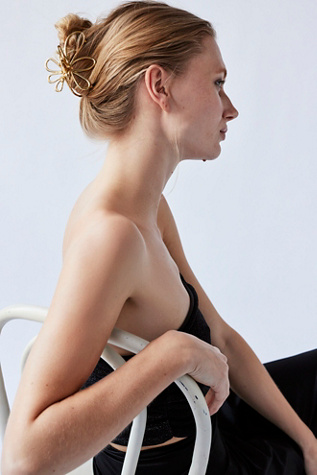 All In The Details Claw Clip by Free People in Gold