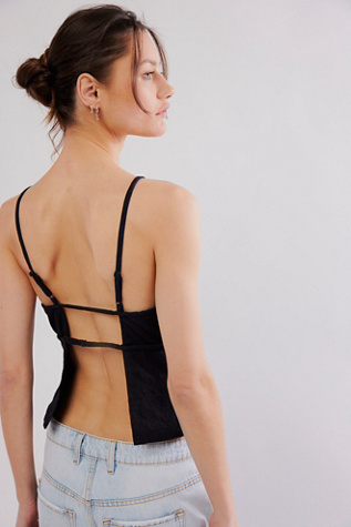 Haut en Lin James par Free People en Noir, pour femme