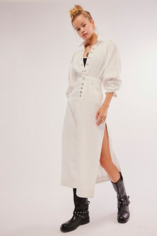 Free people clearance button down dress