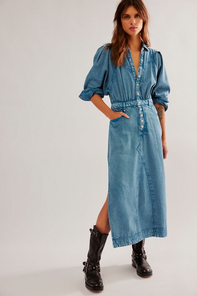 Mad Love Denim Midi Dress | Free People