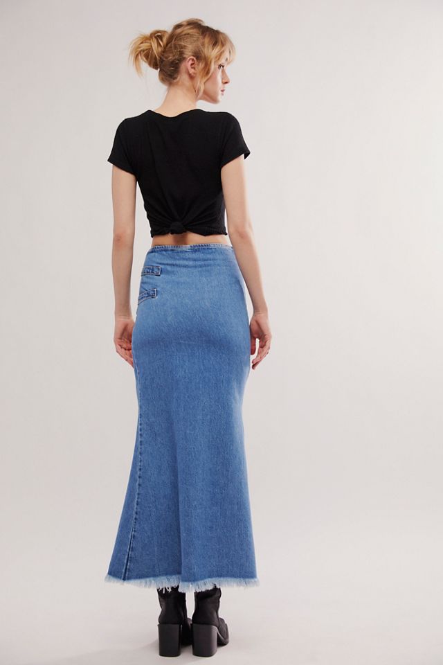 Understated Leather Western Maxi Skirt #1