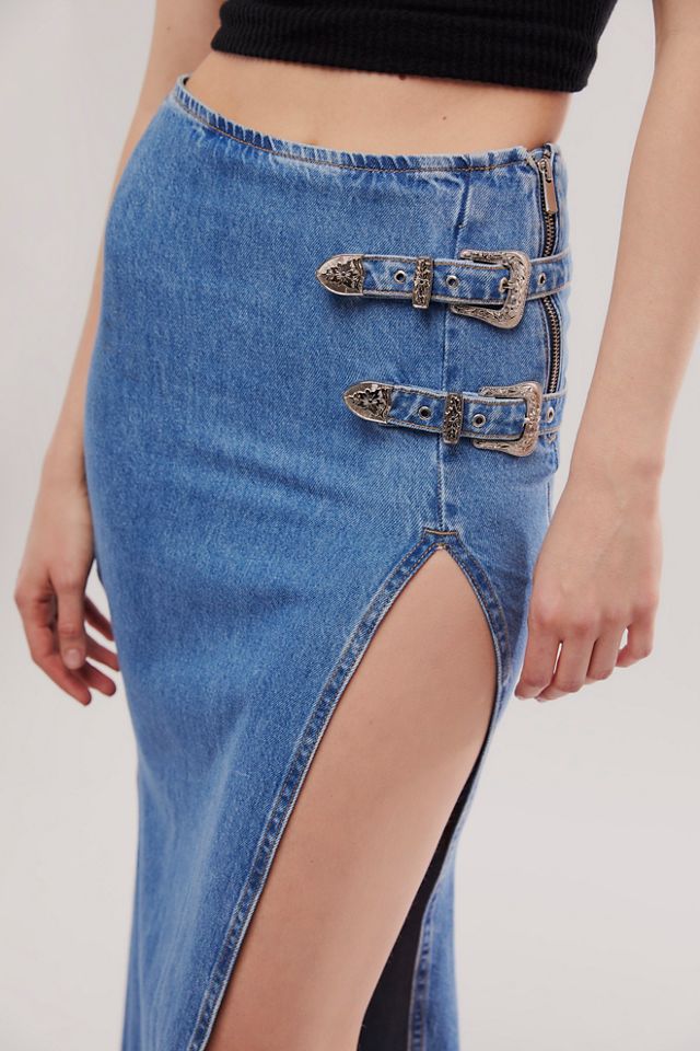 Understated Leather Western Maxi Skirt #2