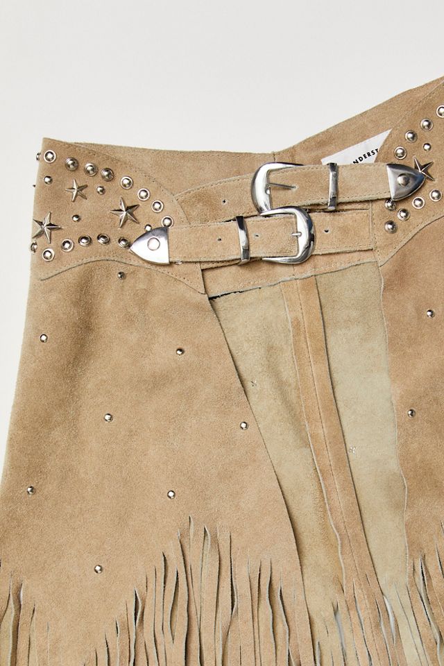 Pars Leather  belted  Printed Slim-fit  skirt  80767