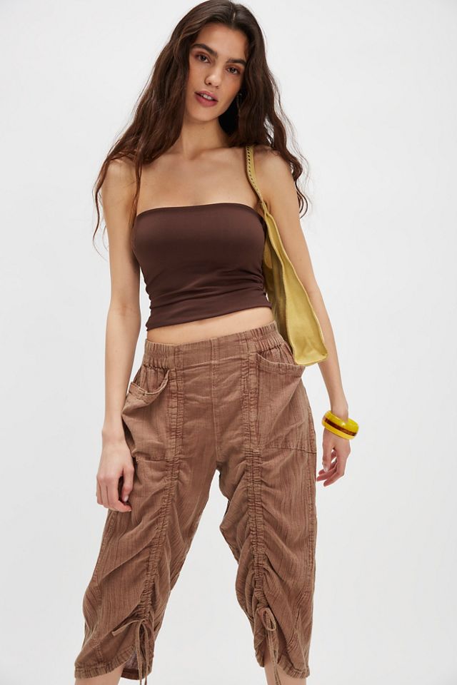 Gianna Ruched Gaucho Pull-On Pants #1