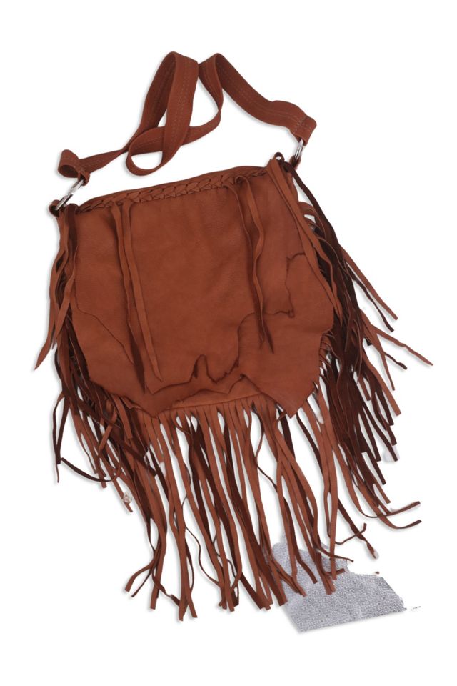 1990s Handmade Soft Leather Fringe Shoulder Bag Selected By Ritual 