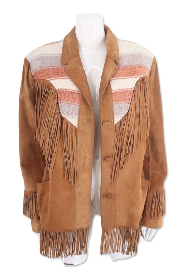 Jacket, Vintage Suede Leather Fringed Western buy Style, XL, Georgetown