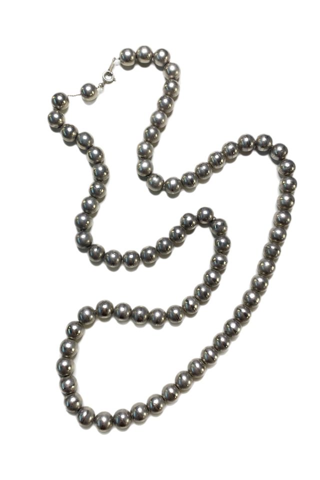 Vintage Sterling Silver Beaded Pearl Necklace Selected by Lux Revival