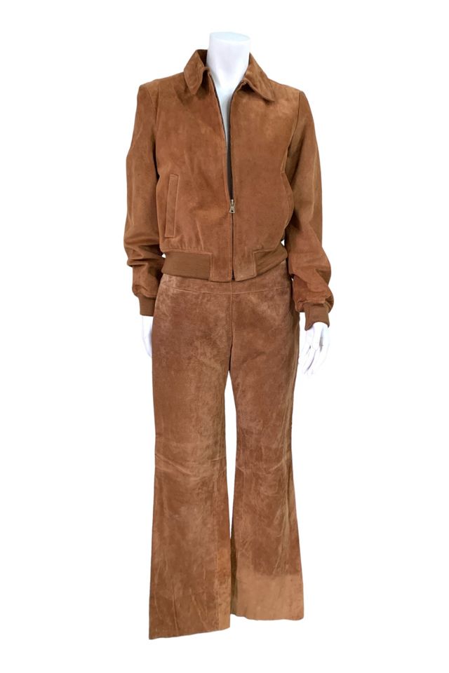 Vintage Y2K Suede Jacket & Flared Pants Set Selected by SharpLilTeeth #1