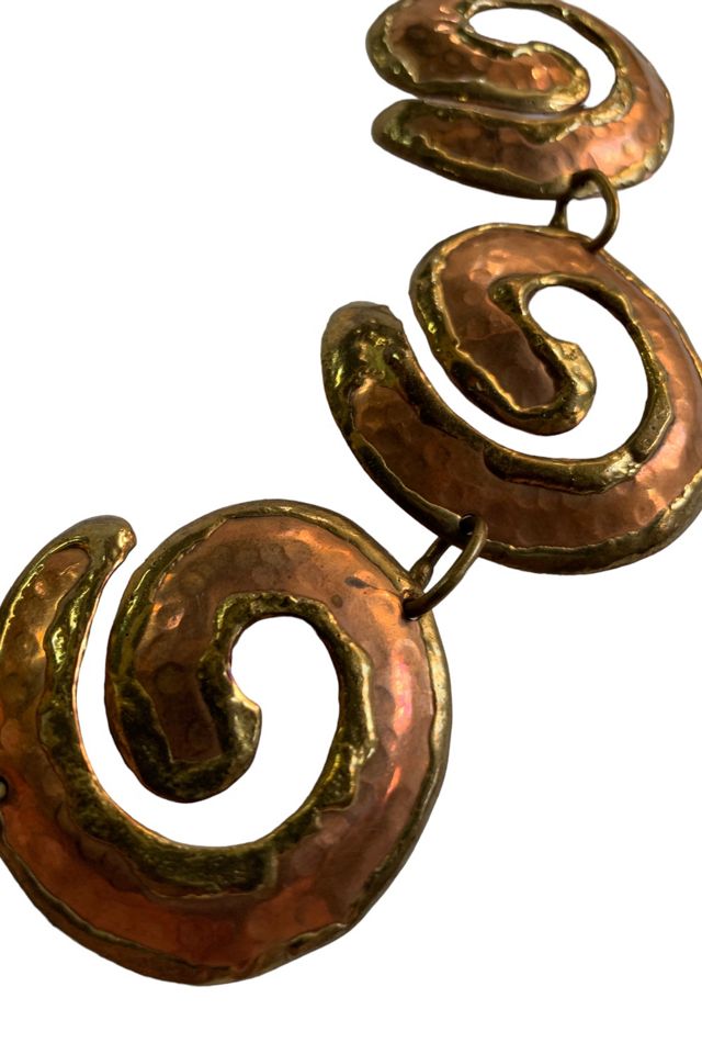 Vintage 1970s Handmade Copper Necklace Selected by SharpLilTeeth #1