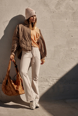 New Flow Flares by FP Movement at Free People in Tofu, Size: Medium