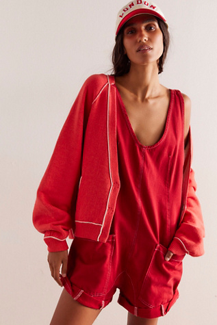 We The Free Midnight Cardi at Free People in Strawberry Roan Combo, Size: XS