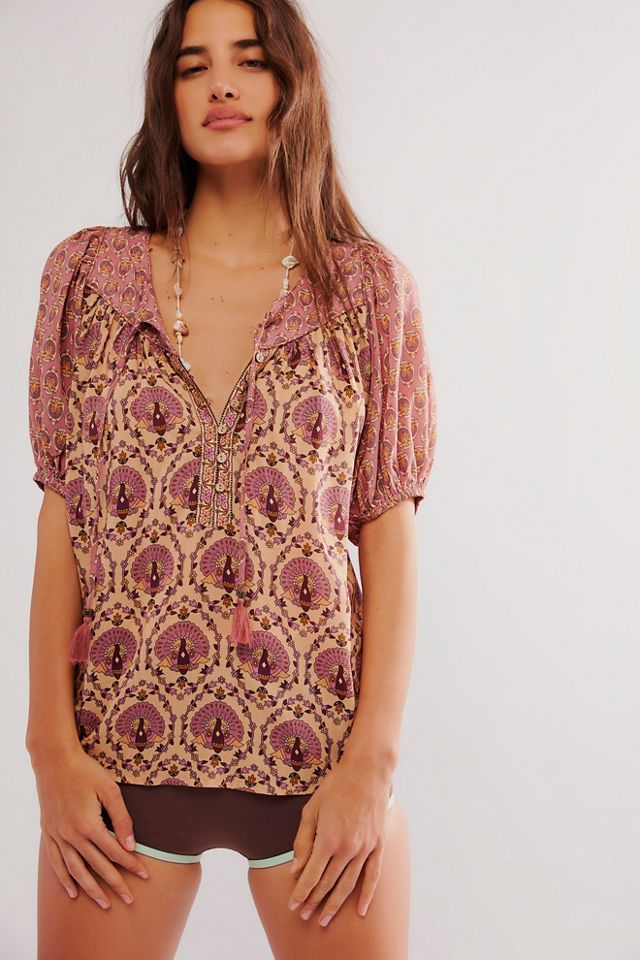 Spell Chateau Short-Sleeve Blouse | Free People