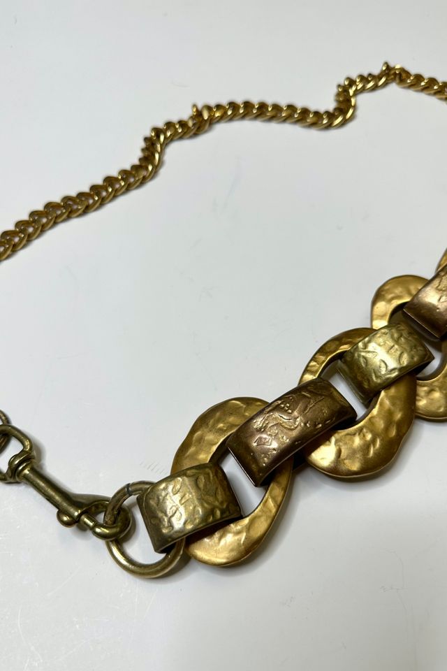 1990s Heavy Gold Tone Link Chain Belt Selected by Cherry #2