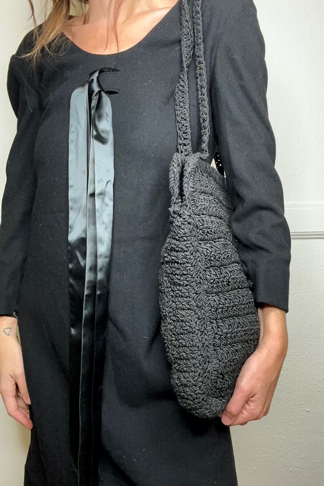 1980s Black Woven Bag Selected by Cherry #1