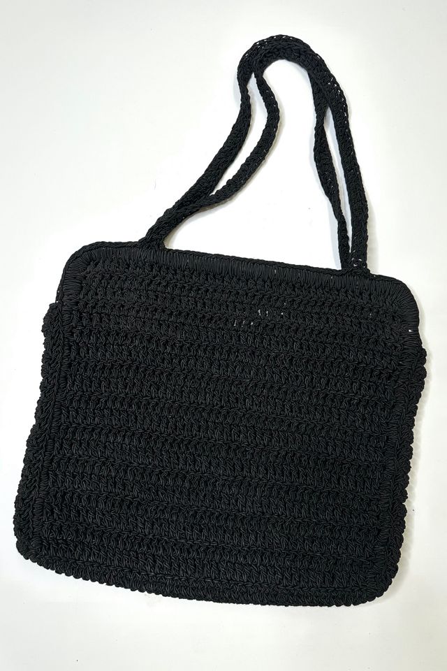 1980s Black Woven Bag Selected by Cherry #2