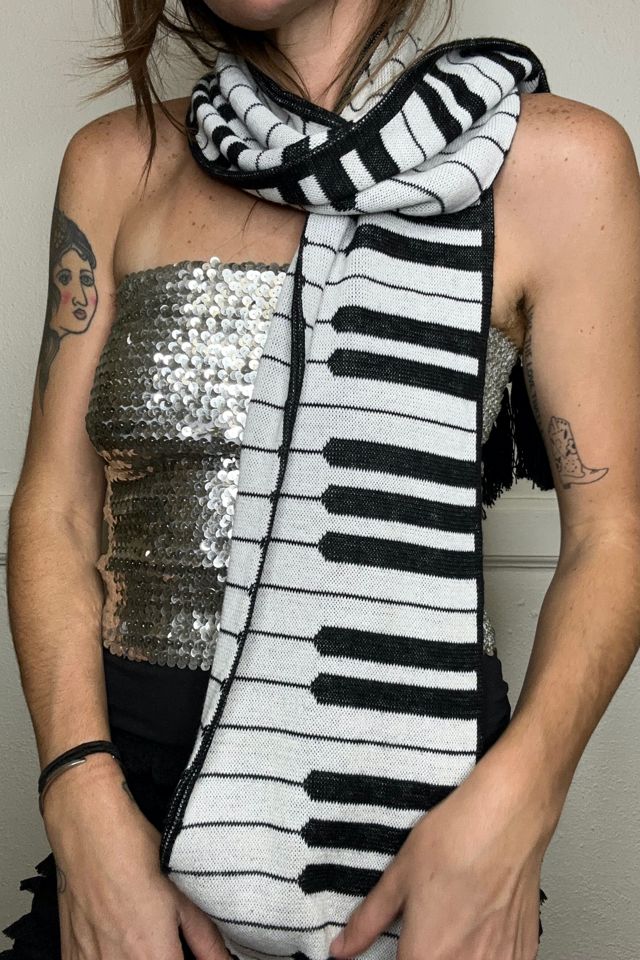 1980s Piano Keys Scarf Selected by Cherry #1
