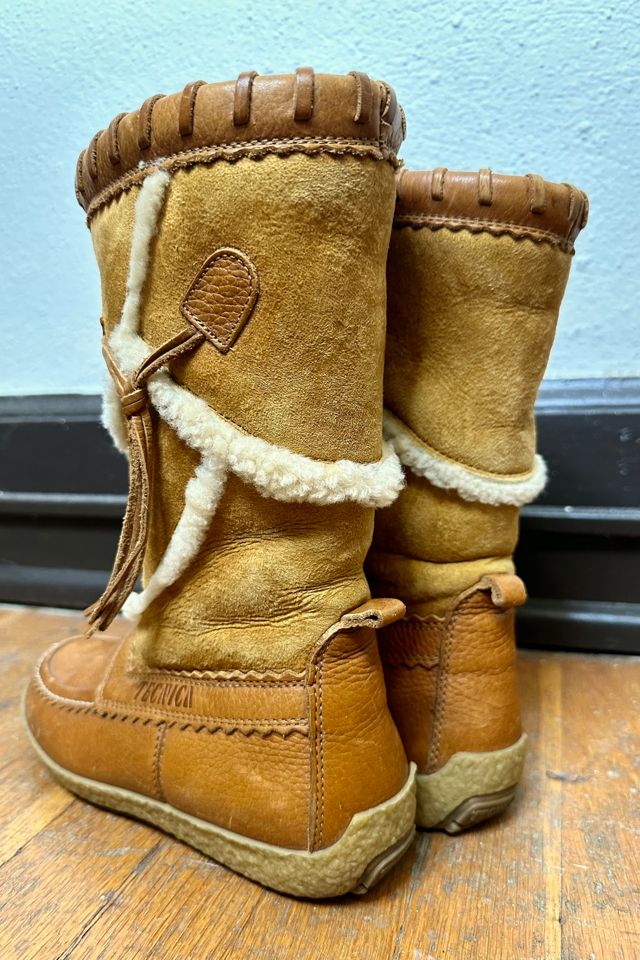 1980s Shearling Patchwork Leather Boots Selected by Cherry #2