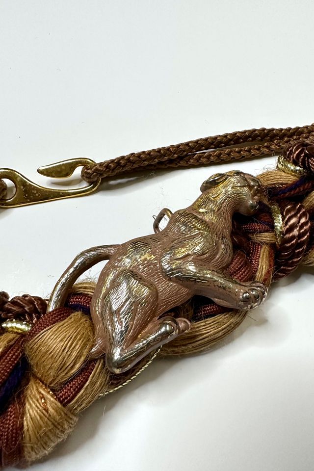 1980s Woven Yarn Belt with Wildcat Buckle Selected by Cherry #1