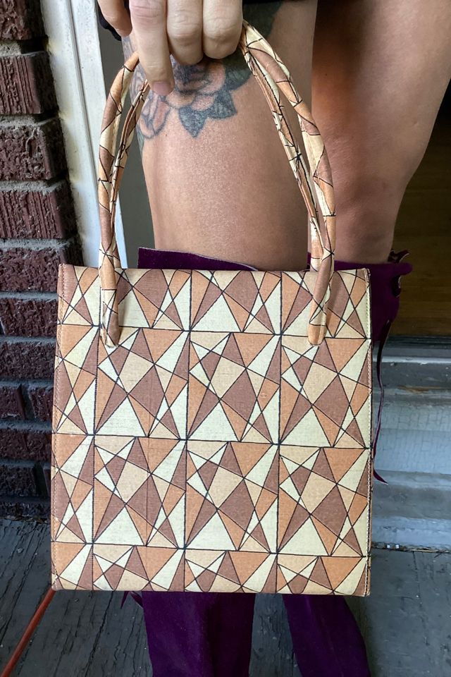 Deadstock 1950s Mosaic Print Box Frame Handbag Selected by Cherry #1