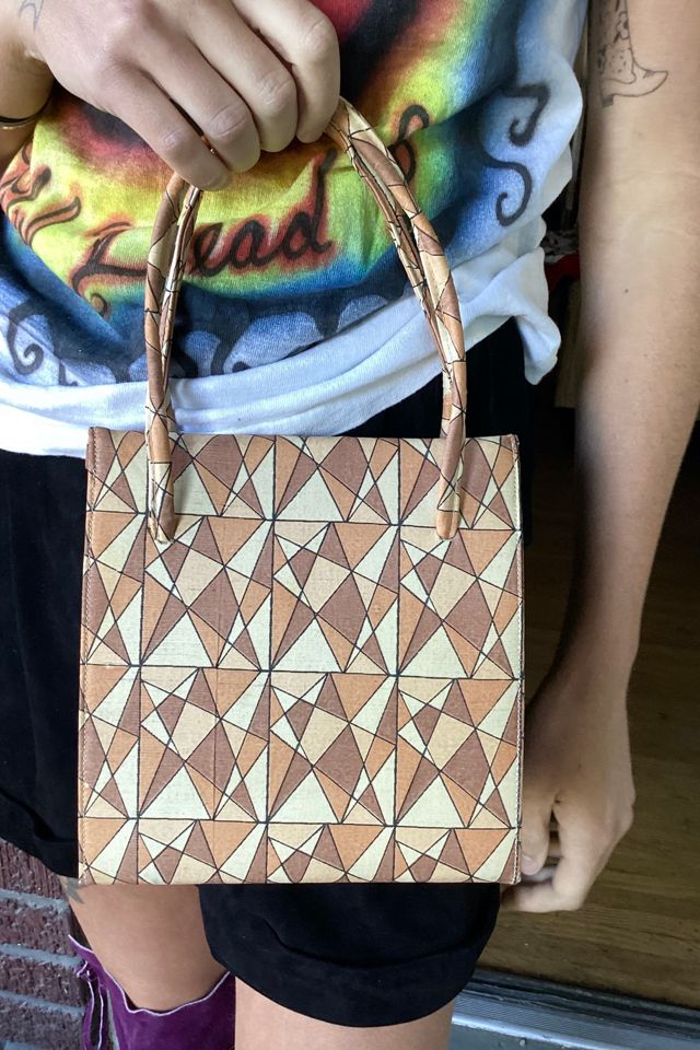 Deadstock 1950s Mosaic Print Box Frame Handbag Selected by Cherry #2