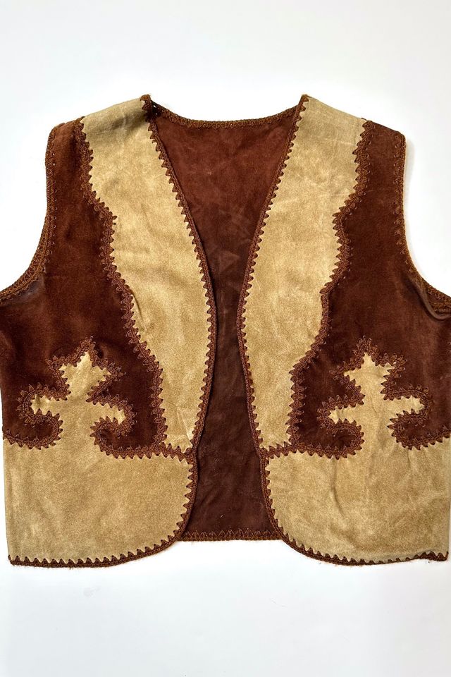 1970s Patchwork Suede & Knit Vest Selected by Cherry