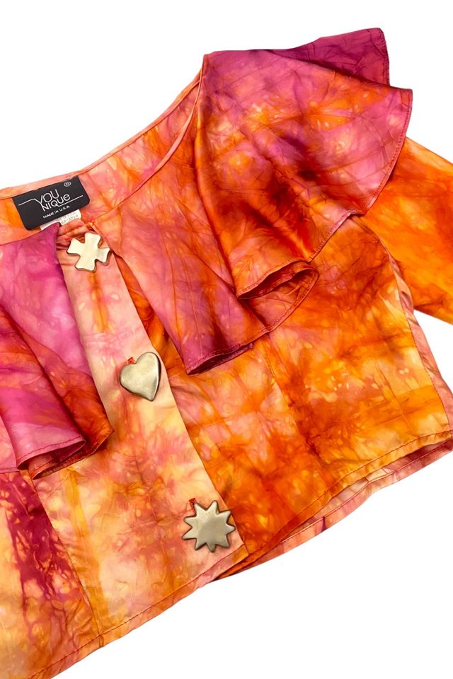 Vintage 1990s Satin Tye-Die Cropped Top Selected by BusyLady Baca & The Goods #1