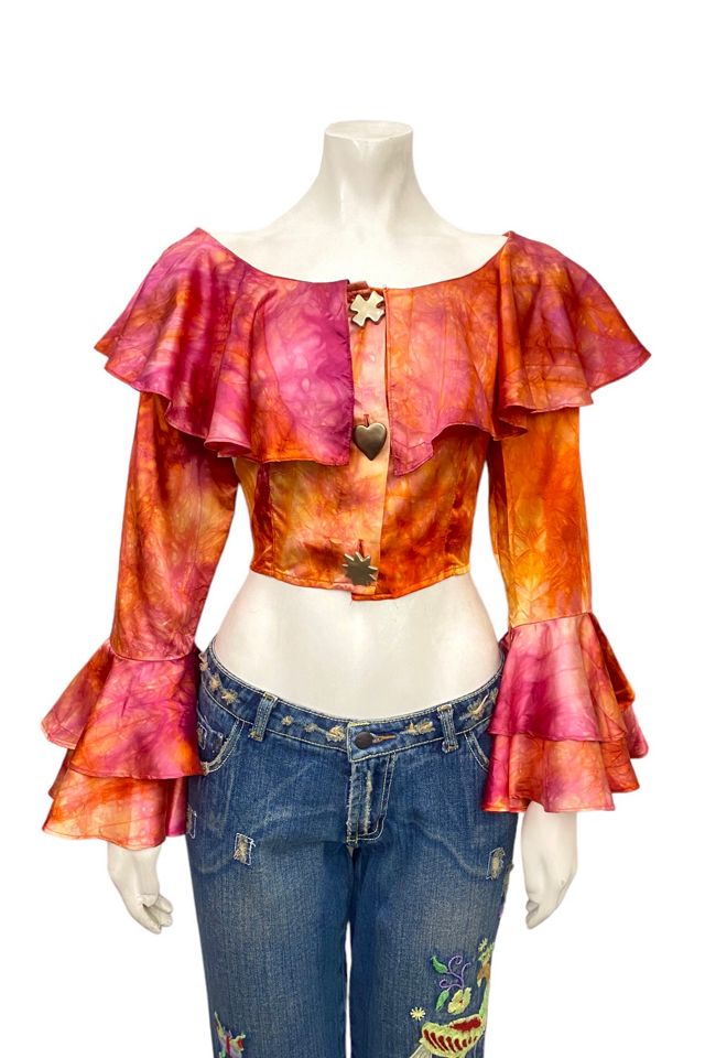Vintage 1990s Satin Tye-Die Cropped Top Selected by BusyLady Baca & The Goods #2
