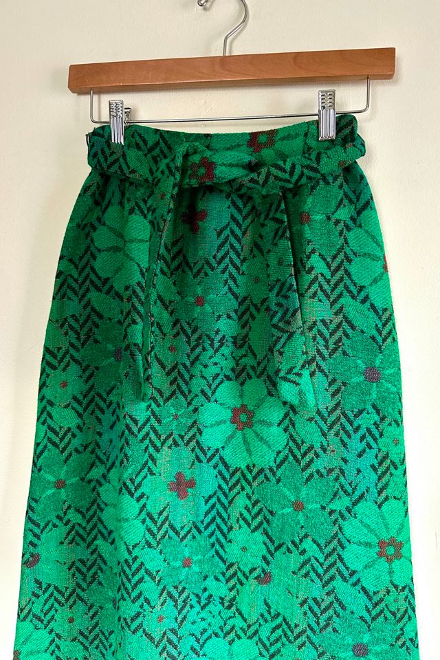 1960s Green Tapestry Maxi Skirt Selected by Grievous Angel Vintage #2