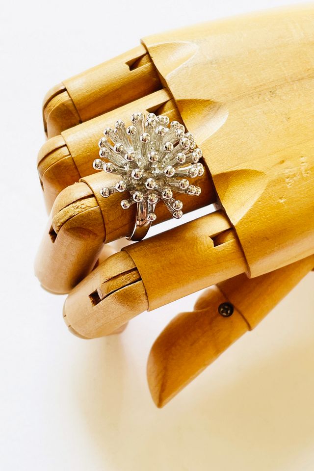 Vintage Spiked Dome Silver Tone Ring Selected by FernMercantile #1