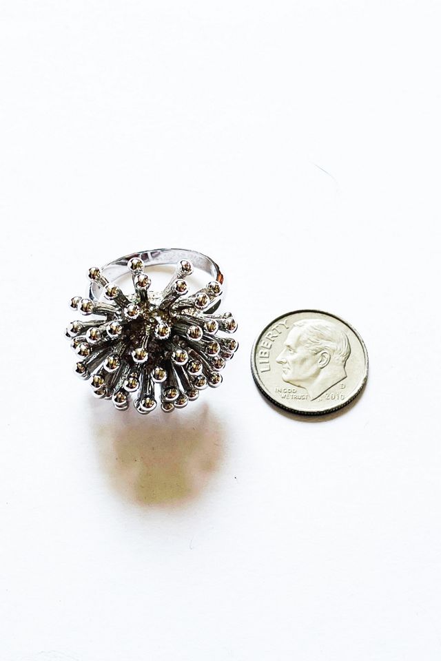 Vintage Spiked Dome Silver Tone Ring Selected by FernMercantile #2