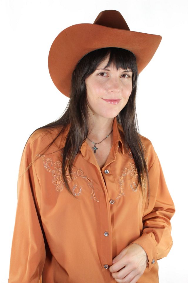 1980s Rodeo Rhinestone Blouse Selected By Moons + Junes Vintage #1