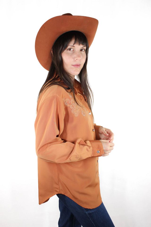 1980s Rodeo Rhinestone Blouse Selected By Moons + Junes Vintage #3