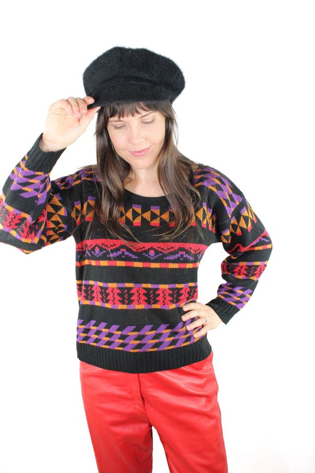 1980s Retro Holiday Sweater Selected By Moons + Junes Vintage #1