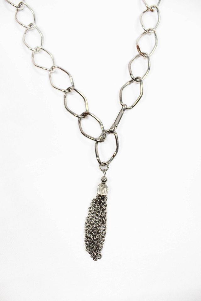 1980s Silver Chain Pendant Necklace Selected By Moons + Junes Vintage #2