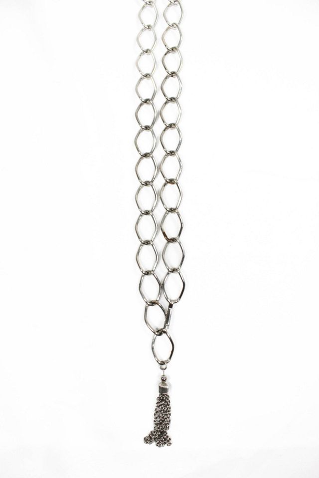 1980s Silver Chain Pendant Necklace Selected By Moons + Junes Vintage #3