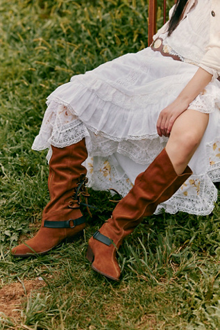 Back-lace Sway Low Slouchy Boots Free People