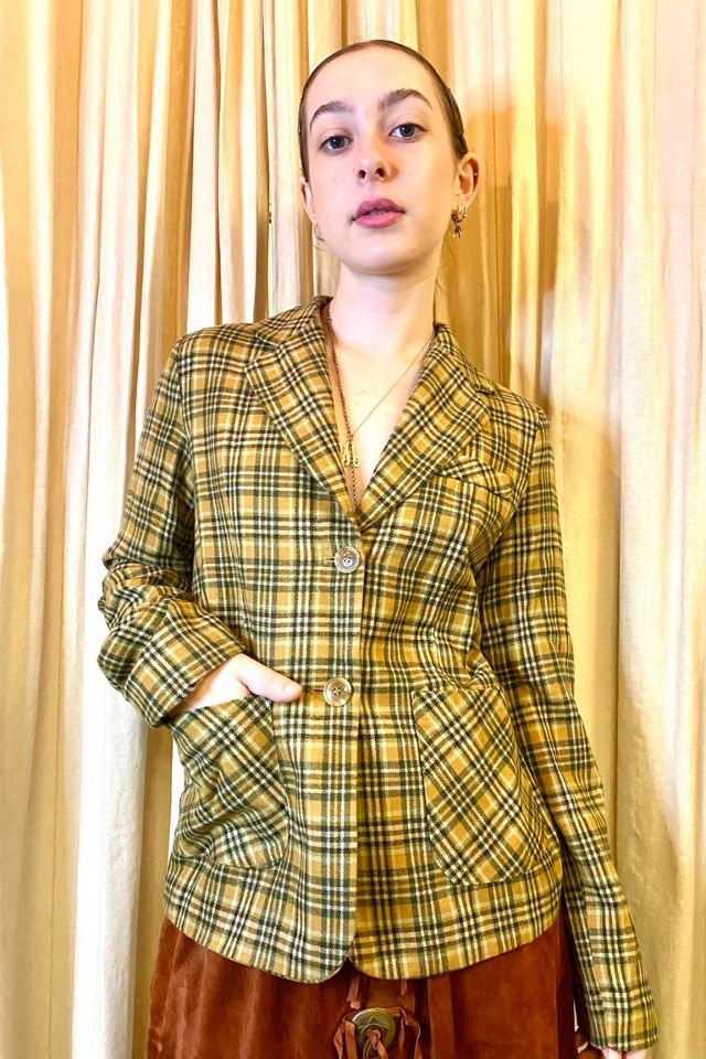 Vintage store plaid blazer