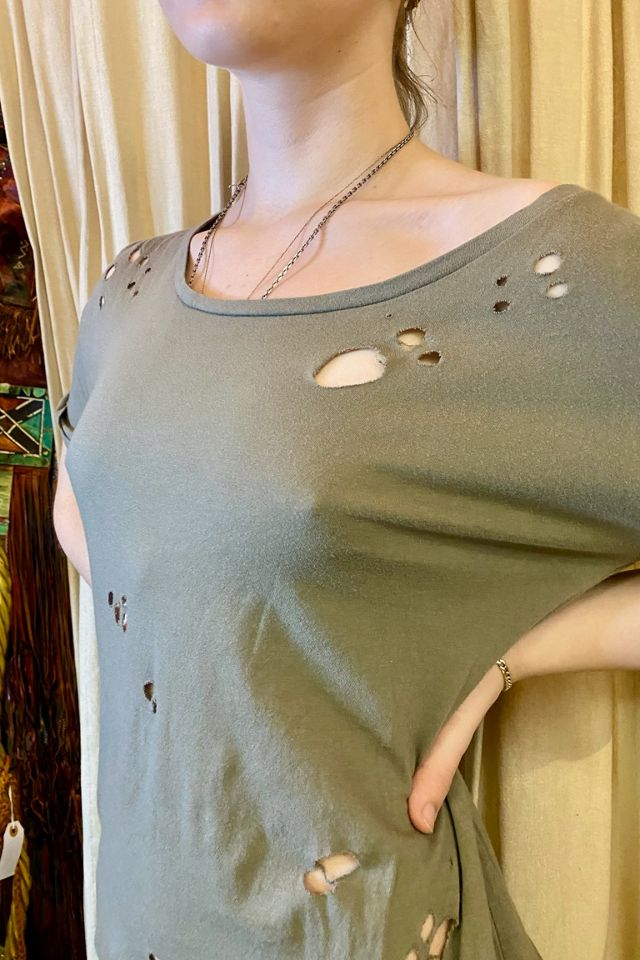 2000’s Distressed Designer Ripped Tee Selected by Nomad Vintage #2