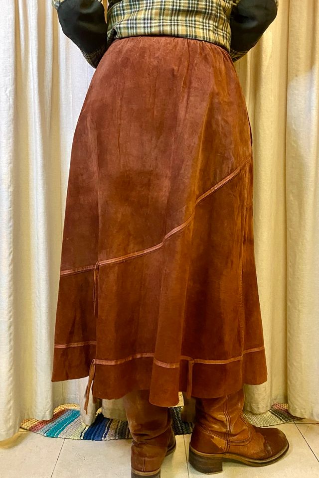 Vintage 1970’s Suede Western Skirt Selected by Nomad Vintage #1
