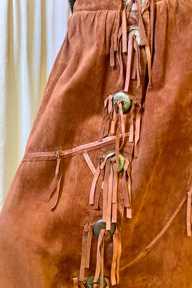 Vintage 1970’s Suede Western Skirt Selected by Nomad Vintage #2