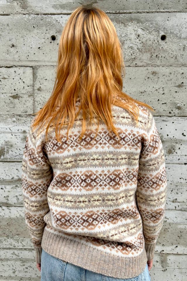 Deans Knit Wool Print Sweater Selected by Nomad Vintage #1