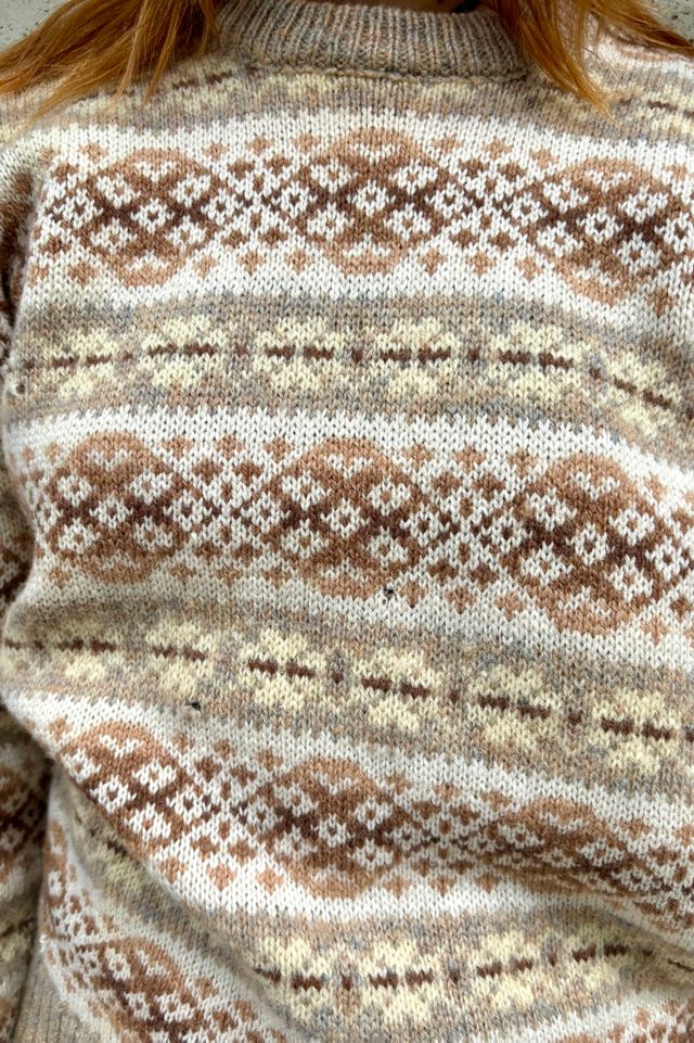 Deans Knit Wool Print Sweater Selected by Nomad Vintage #3