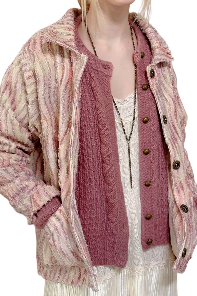 Vintage 1990's Lavender Chenille Jacket Selected By Afterlife Boutique #1