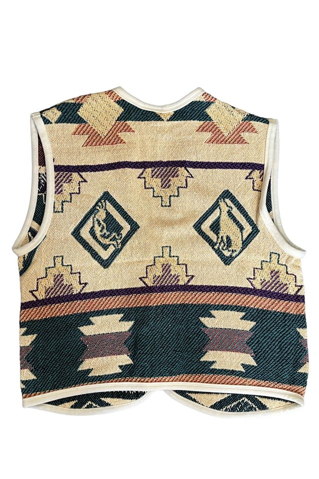 Vintage 1990's South Western Motif Woven Vest Selected By Afterlife Boutique #1