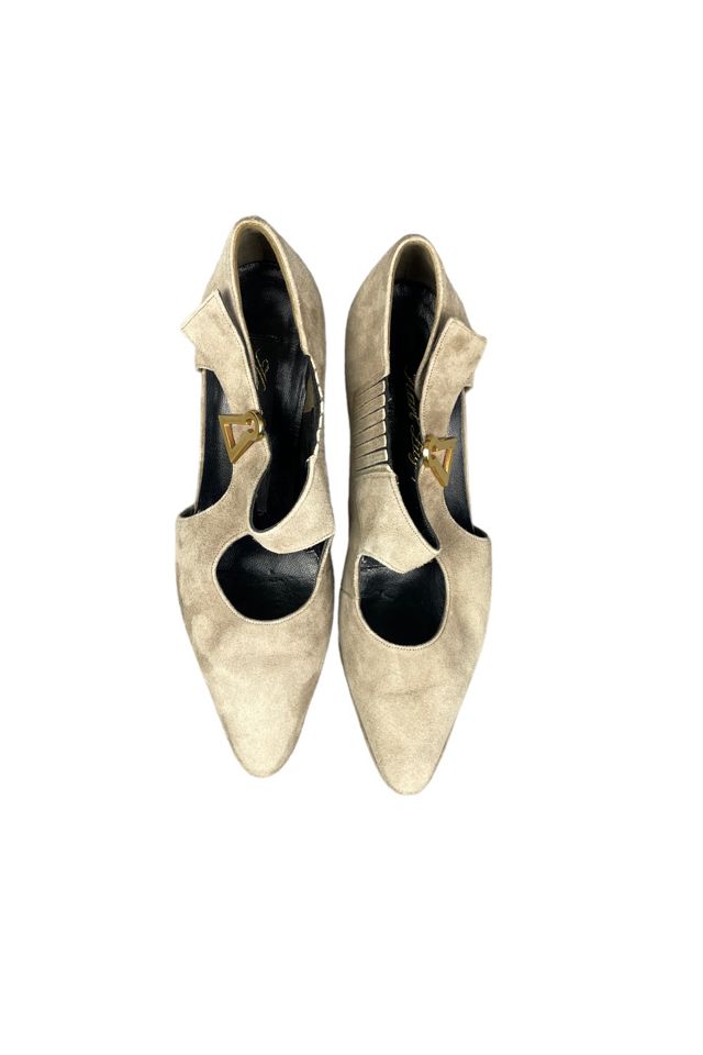 Vintage Karl Lagerfeld Tan Suede Shoes Selected By Ankh By Racquel Vintage #2