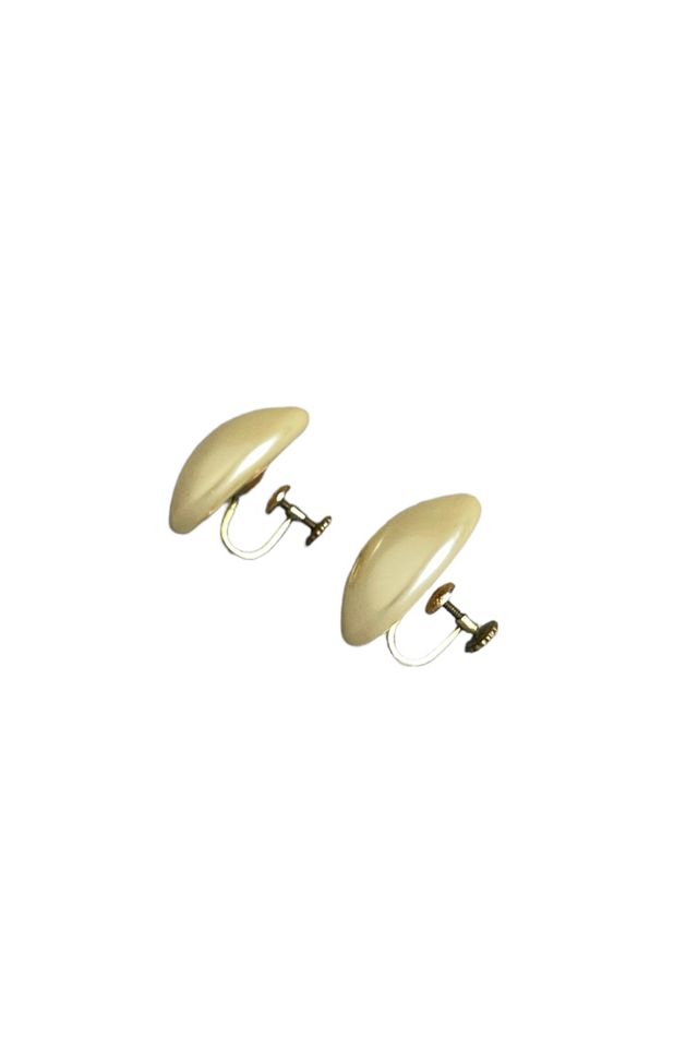Vintage Pearl Screw-Back Earrings Selected By Ankh By Racquel Vintage #2