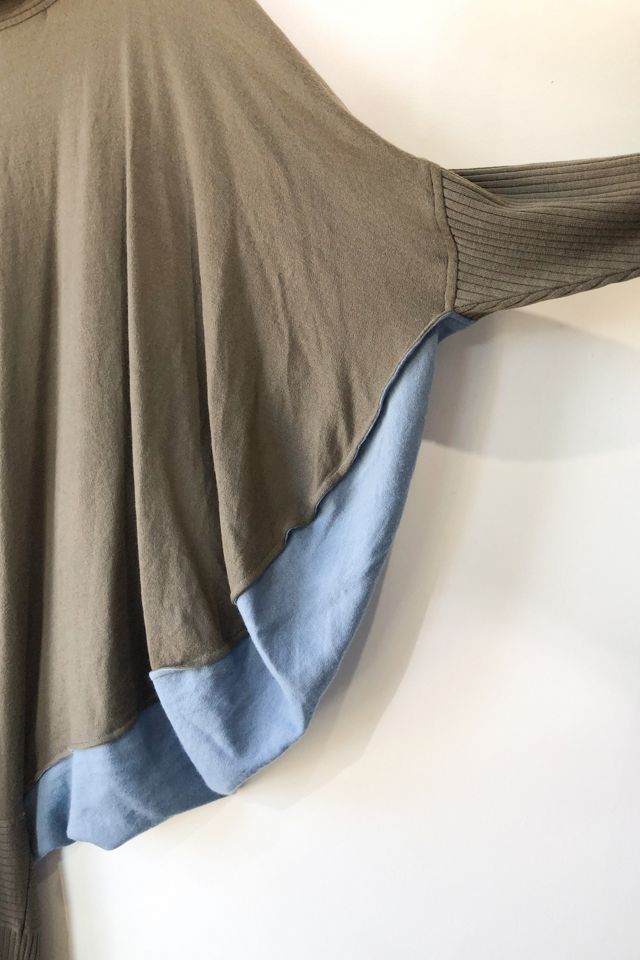 Vintage Issey Miyake Asymmetrical Grey & Blue Wool Dress Selected by The Curatorial Dept. #3