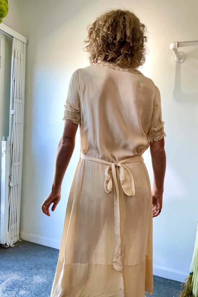 Antique Victorian Cream Silk Dress Selected by The Curatorial Dept. #3
