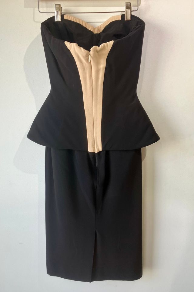 ALEXANDER McQUEEN Resort 2009 Black & Tan Strapless Bustier Corset Dress Selected by The Curatorial Dept. #1